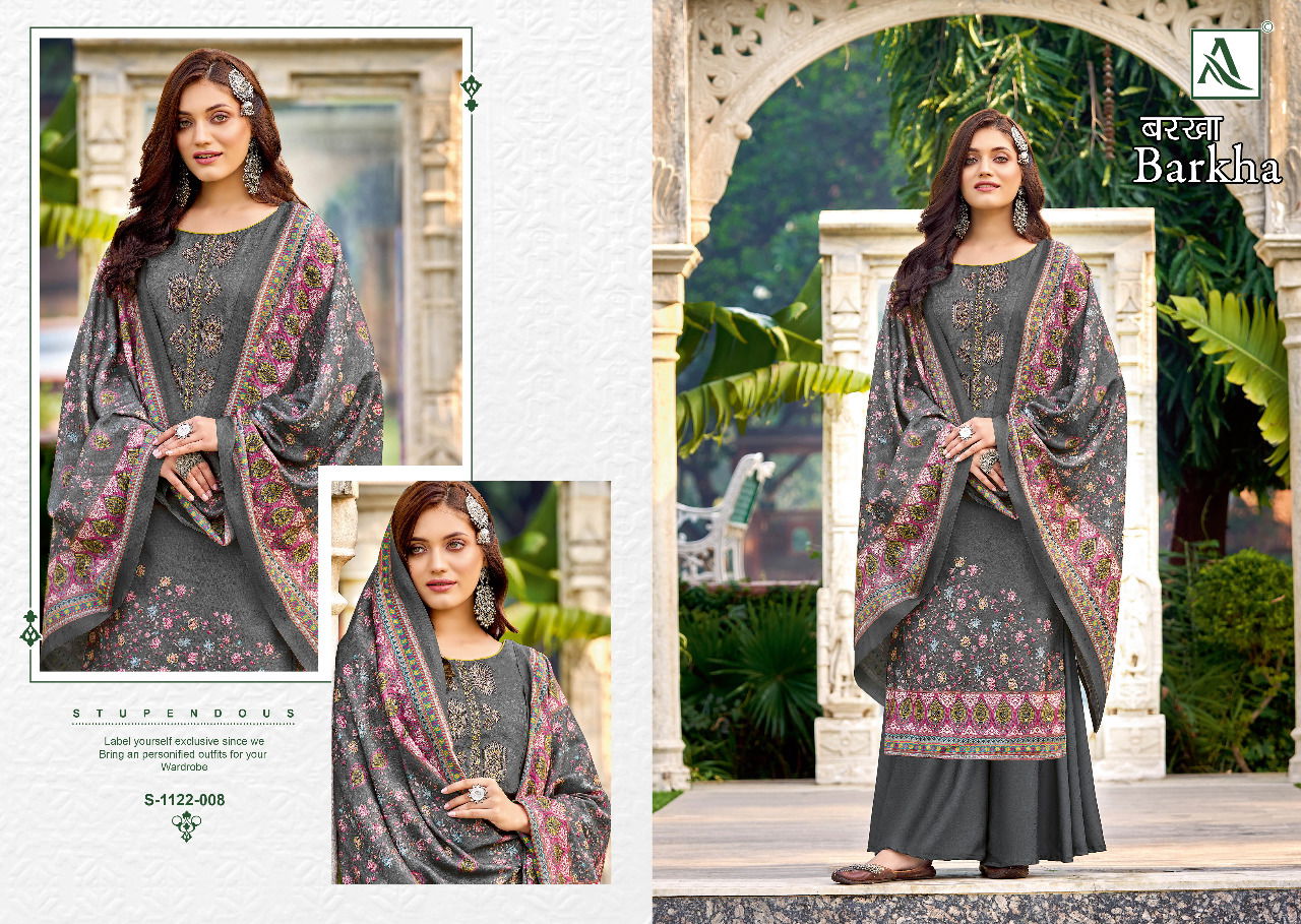 Alok Barkha Casual Wear Wholesale Pashmina Dress Material Catalog

